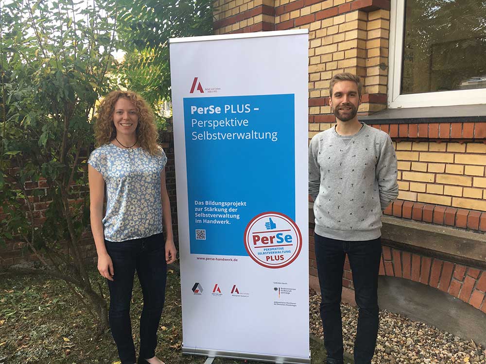 Projektreferentin Annelie Arnold und Regionalleiter Benjamin Gehne Projektreferentin Annelie Arnold und Regionalleiter Benjamin Gehne